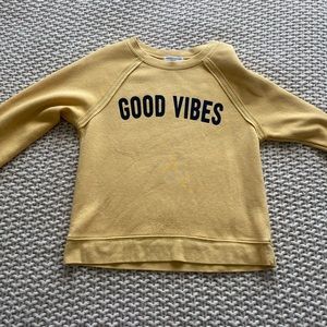 Yellow Long Sleeved Good Vibes Top